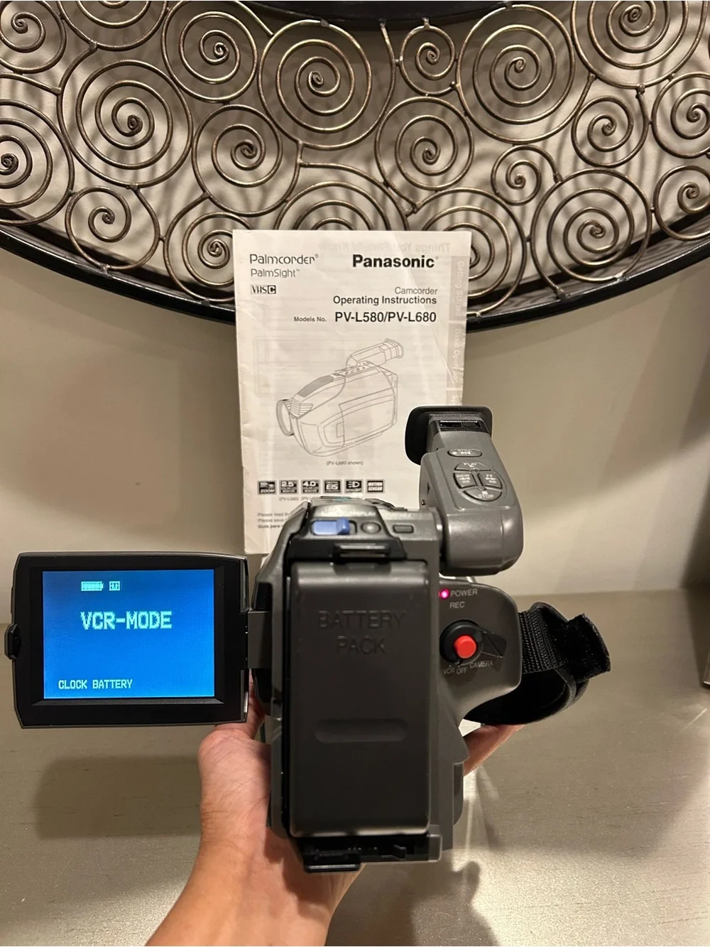 Panasonic Gray/Silver Handheld Camcorder with CarryCase Tapes,batteries &charger